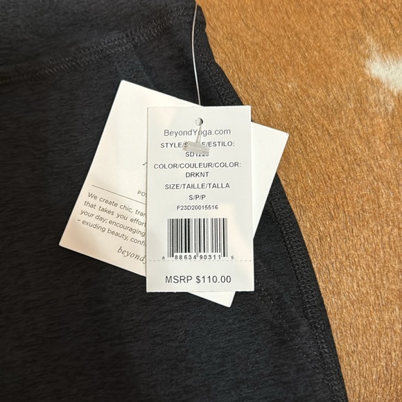 NWT Beyond Yoga Spacedye Laid Back Wide Leg Pant Darkest Night Black Small - Picture 4 of 6